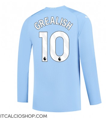 Manchester City Jack Grealish #10 Prima Maglia 2023-24 Manica Lunga